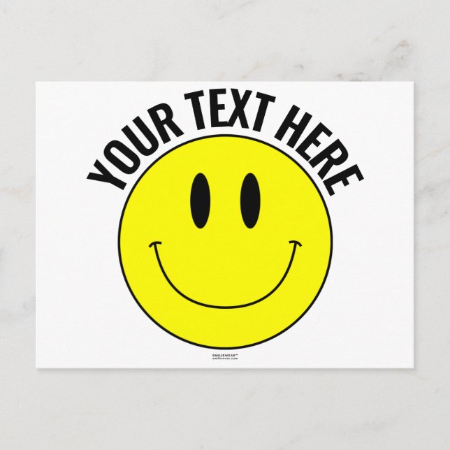 Skapa, Skapa Ditt Eget Smilie Leende Postkort Vykort (Framsida)