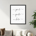 Skapa skript för egen Anpassningsbar av offertskri Poster<br><div class="desc">Skapa egen anpassningsbar-offert poster väggteckning. Anpassa den här poster utskrift med elegant-skriptanrop. Har minimal handskriven typografi.</div>