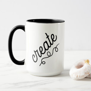 Skapa Swirl Black and White Coffee Mugg