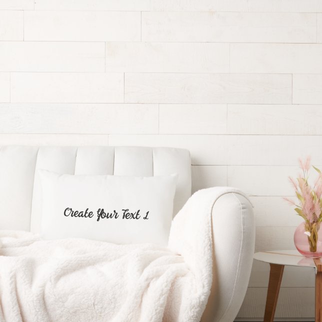 Skapa texten Svart Färg utskriven mjuk Lumbarkudde (Soffa)