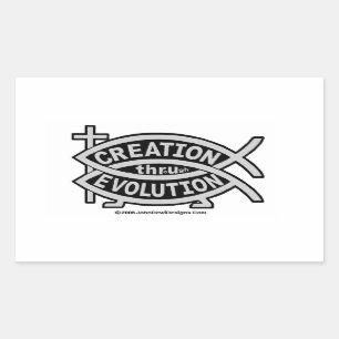 SKAPA THRoUgh-EVOLUTION-Etikett Rektangulärt Klistermärke