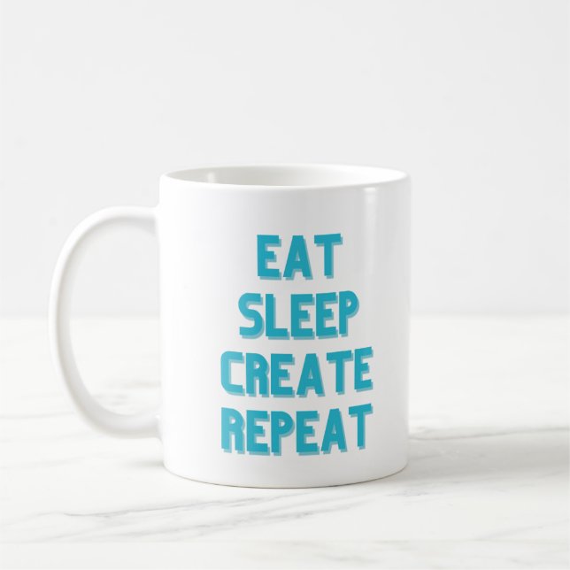 Skapa Upprepa viloläge Kaffemugg (Vänster)