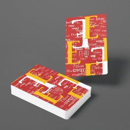 Skapa uppspelningskort för Coola med ditt namn Inl Kortlek