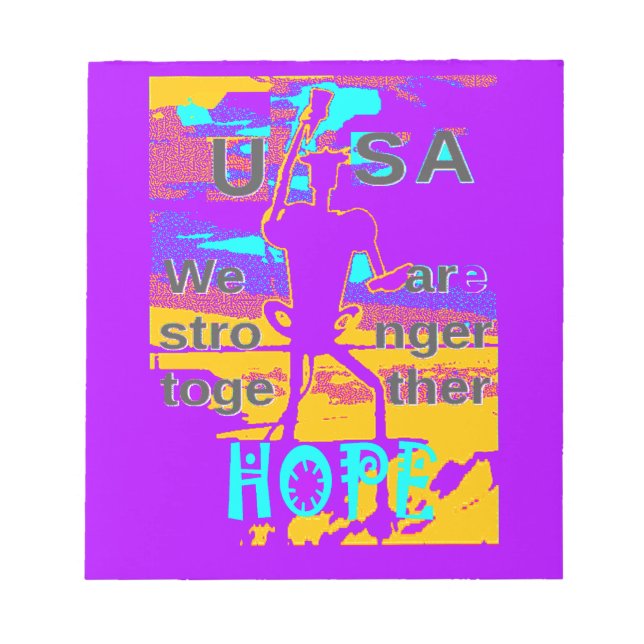 Skapa USA hoppas att vi är starkare tillsammans Anteckningsblock (Framsida)