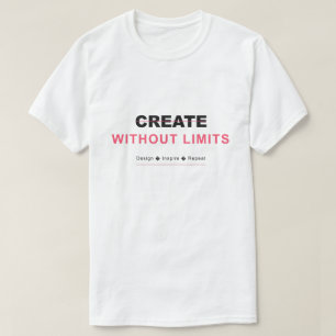 Skapa utan gränser design inspirera upprepa t shirt