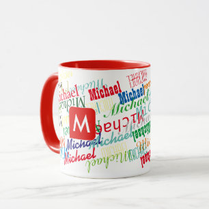 skapa/utforma ditt eget namn mönster Red Mugg