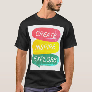 Skapa Utforska Inspire Äventyr T-shirt