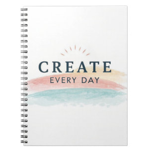 Skapa varje dag Journal - Minimal design Anteckningsbok