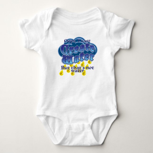Skapa Vatten Baby Bodykostym T Shirt (Framsida)