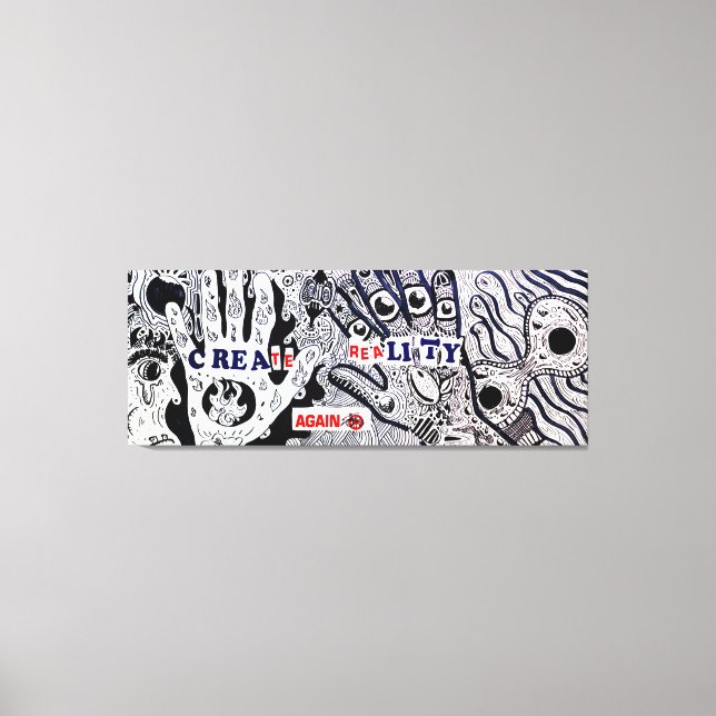 Skapa verklighet igen canvastryck (Framsida)