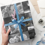 Skapa Vintage Se svart och vit fotokollage Presentpapper<br><div class="desc">Skapa din egen anpassningsbar, personlig, unika, unika, unika vintage-utseende stil, snyggt, trendig, chic, elegant-faux-skripttypografi, förstklassig kvalitet, sex svarta och vita figurfigursättningar för fotokollage som är guldet. Om du vill anpassa dig lägger du bara till 6 av din favoritfamilj/dina favoritpar/ungar/baby/sällskapsdjur/bröllop-foton (de kan vara foton från färg, vintagen svart och vitt används...</div>