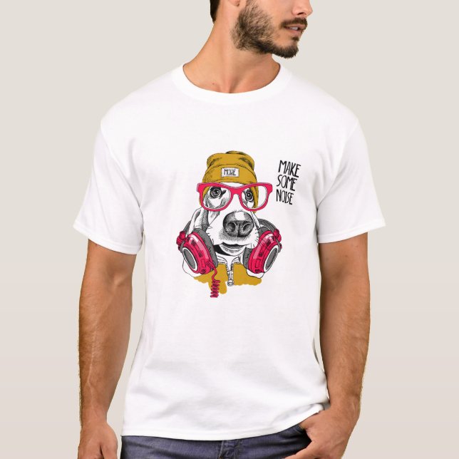 Skapa viss Novelty för Hund av brusCoola för grafi T Shirt (Framsida)
