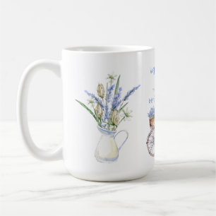 SKAPA YEAR BORN Birthday Gift Woman Lavender Blue Kaffemugg