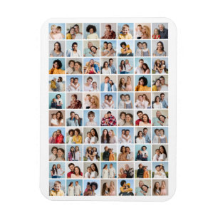 Skapa Youir Own 70 Photo Collage Editable Färg Magnet