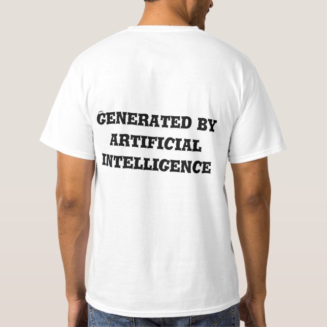 Skapad av artificiell intelligens T-Shirt (Baksida)