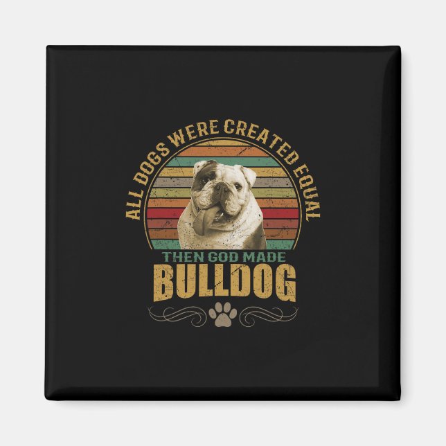 Skapad Bulldog  Magnet (Framsidan)
