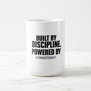 Skapad genom disciplin Fitnessskjorta – Gym Motiva Kaffemugg
