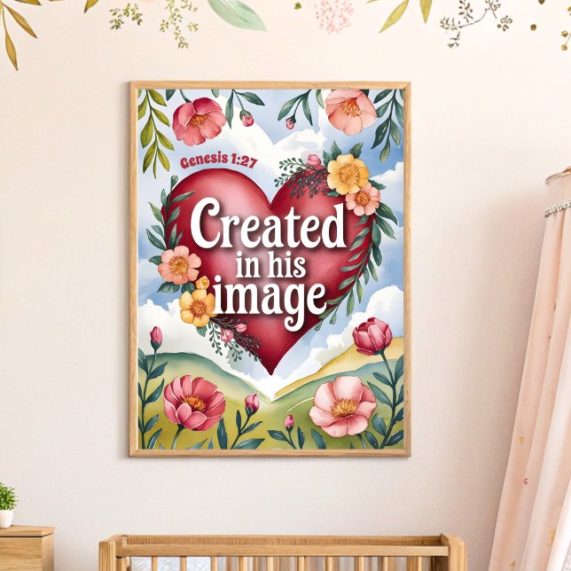 Skapad i Hans Bild Kristallisk Barnkammare Väggkon Poster (Skapare uppladdad)