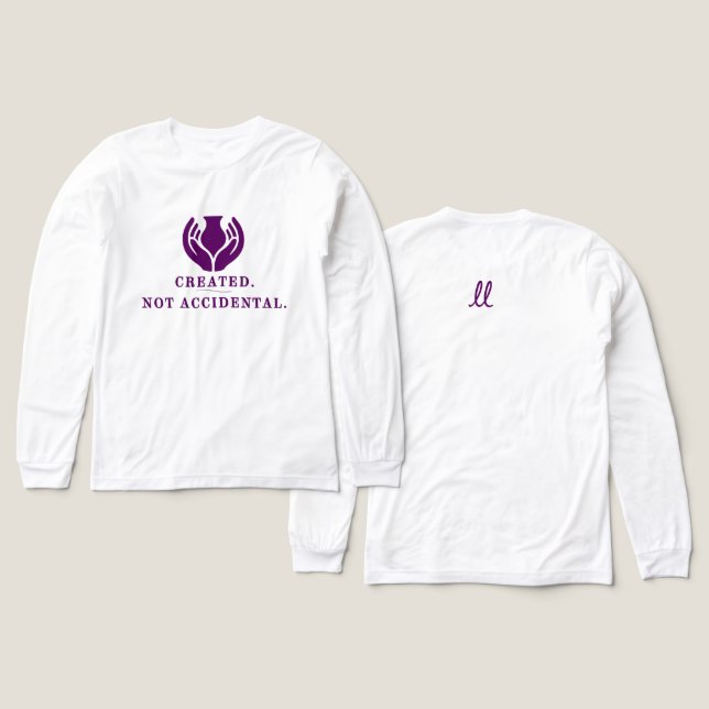 Skapad. Inte en tillfällighet. T Shirt (Design framsida och baksida)