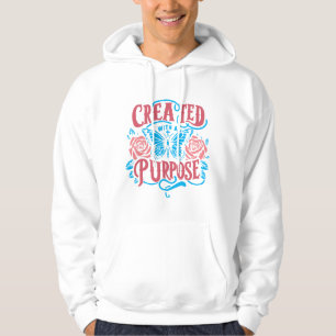 "Skapad Med Ett Syfte"-Grupp Hoodie