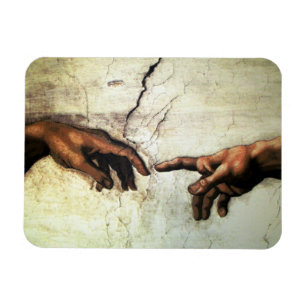 Skapande av Adam - Händer Michelangelo 1475 - 156 Magnet