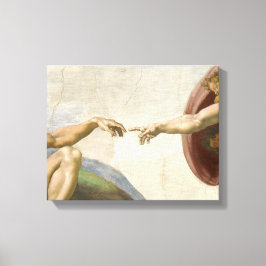Skapande av Adam Händer - Michelangelo Canvastryck