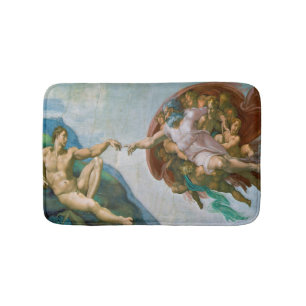 Skapande av Adam - Michelangelo 1475 - 1564 Badrumsmatta