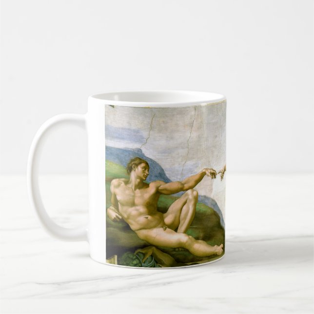 Skapande av Adam Renaissance Art   Kaffemugg (Vänster)