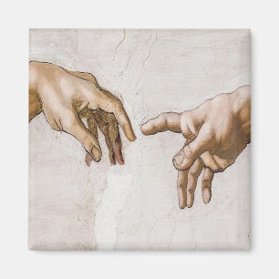 Skapande av Adam Sistine Chapel - Michelangelo Magnet