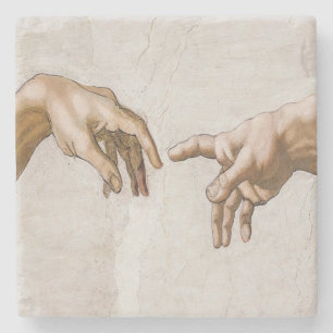 Skapande av Adam Sistine Chapel - Michelangelo Stenunderlägg