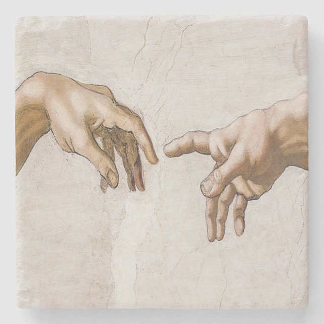 Skapande av Adam Sistine Chapel - Michelangelo Stenunderlägg (Framsidan)