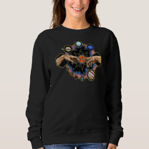 Skapande av Adam Solar System Michelangelo Händer T Shirt