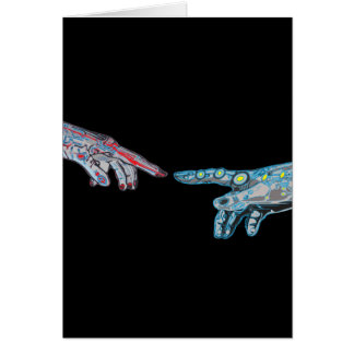 Skapande av Cyber-Adam Hälsningskort