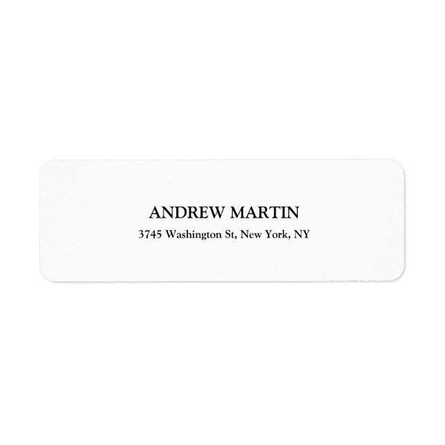 Skapande av Svartvit Retro Stil Returadress Etikett (Framsidan)