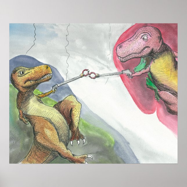 "Skapande av T-Rex" Poster (Framsidan)