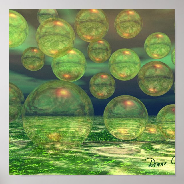 Skapande av vår - förnyelse av Grönt och Guld Poster (Framsidan)