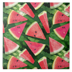 Skapande av Watermelon Mönster Kakelplatta
