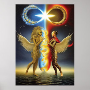 Skapande av Yin och Yang Poster