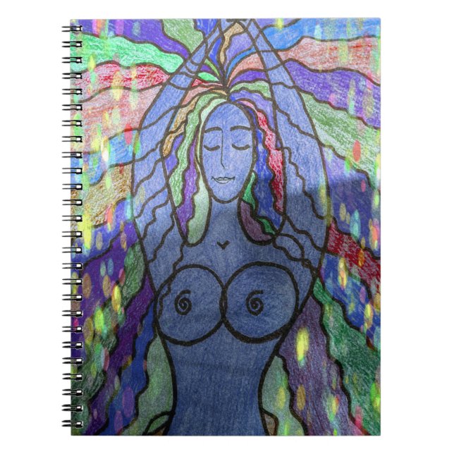 Skapande blått anteckningsbok (Framsidan)