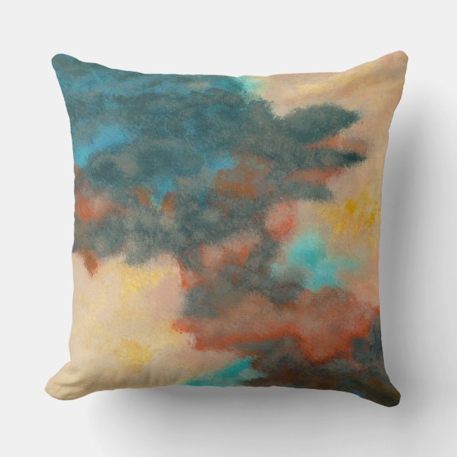 Skapande, färgning av Abstrakt Art Painting Pastel Kudde (Framsida)