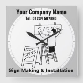 Skapande & Installation av skyltar. Skapande av sk Fyrkantig Klocka