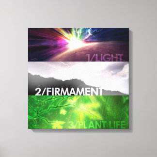 Skapandedagar 1-3 Kanvastryck 18 tum x 18 tum