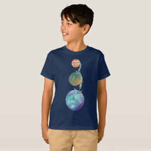 Skapandeplaneter med fallande kaskader av vatten t shirt