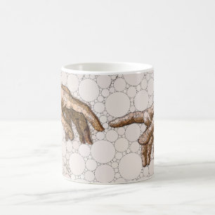 Skapandet av Adam, Händer av Efter Michelangelo Kaffemugg