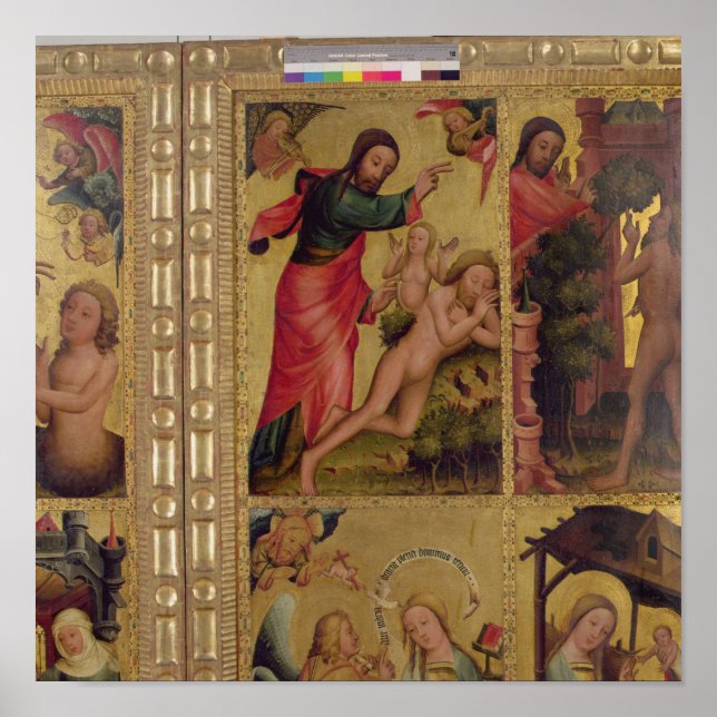 Skapandet av Kväll, en panel från Grabower Poster (Framsidan)