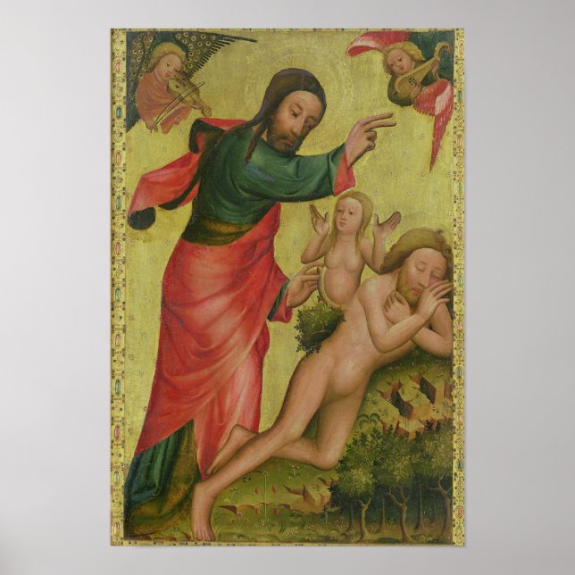 Skapandet av Kväll, en panel från Grabower Poster (Framsidan)