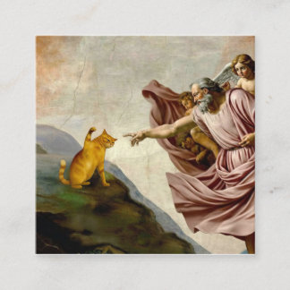 Skapandet av Purrfektion Fyrkantigt Visitkort