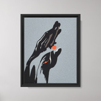 Skapandets hand – minimalistisk symbolisk konst canvastryck