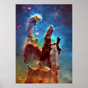 Skapandets pelare. Eagle Nebula - Hubble Poster