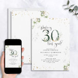 Skapar 30 Se Bra Grönt Guld Botaniska födelsedag Inbjudningar<br><div class="desc">Att göra trettio är en otrolig prestation och den förtjänar att firas i stil! Den Skapar 30 Se Bra botaniska födelsedagsinbjudan är det perfekt sättet att göra just detta på. Den här eleganta, moderna inbjudan har en vacker botanisk design med grönt och faux guld-folie som lägger till en fet påstående...</div>